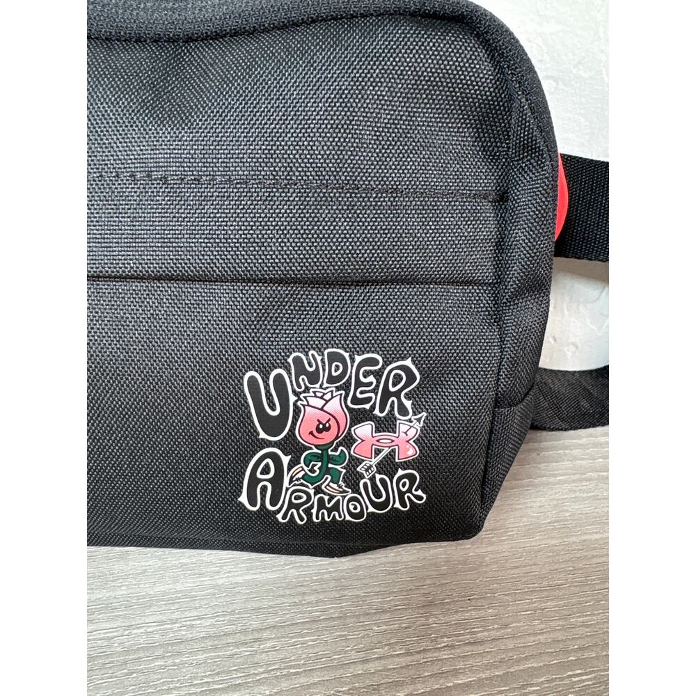Under Armour Loudon Waist Bag Crossbody Bag‎ 'Black Orange' Running Rose Arrow